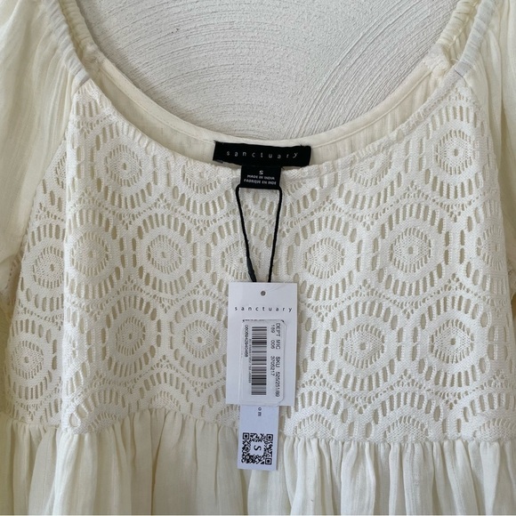 New NWT Sanctuary Summer Swing Crochet Short Dress in Gauze White Size Small - Picture 5 of 12